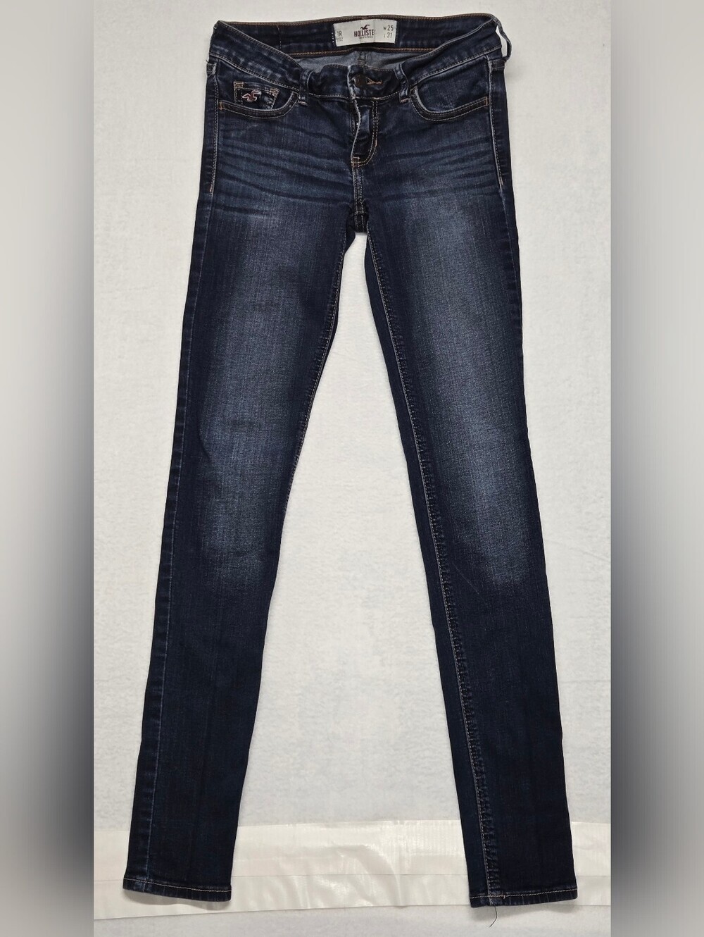 Hollister 1R W25 L31 Jeans Skinny Low Rise Stretch 5 Pocket Zipper Fly